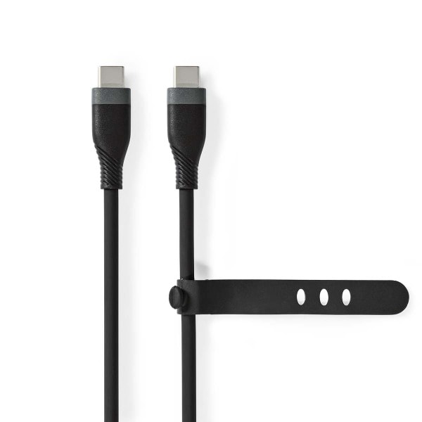 NEDIS - USB-Kabel 2.0 2xUSB-C St. 480Mbps Silikon 1.5m sw