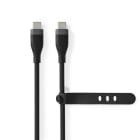 NEDIS - USB-Kabel 2.0 2xUSB-C St. 480Mbps Silikon 1.5m sw