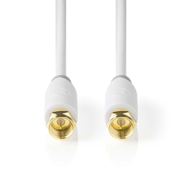 NEDIS - Sat/Antennenkabel 2xF-Stecker einzeln gesch. verg. PVC 2m ws