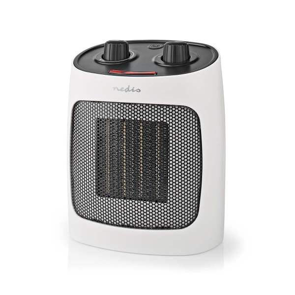 NEDIS - Keramikheizlüfter 1000/2000W b.20m² Thermostat ÜSchutz ws-sw
