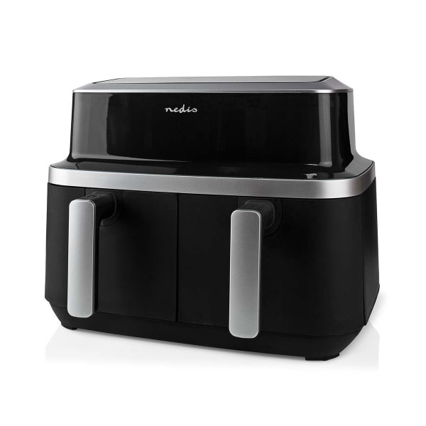 NEDIS - Heißluftfritteuse 2600W 2x4.2L 80-220G 10Pr antihaft Timer sw