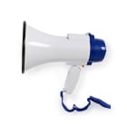 NEDIS - Megaphon 10W 115dB RW:250m Mikro Sirene Aufnahmefunkt. ws-bl