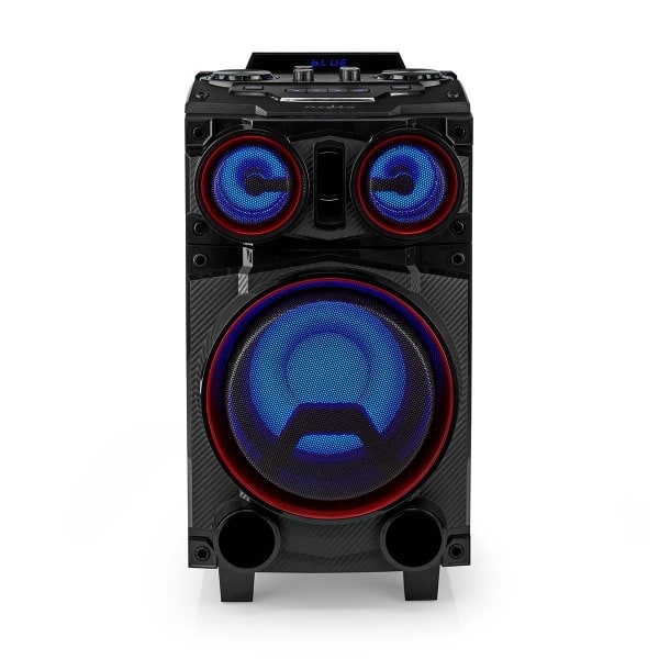 NEDIS - Party Lautsprecher BT 120W SD-Sl. Akku 6.5Std Partylicht sw