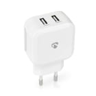 NEDIS - Ladegerät 24W QuickC. 2x2.4AA 2Ausg. 2xUSB-A o.Kabel ws