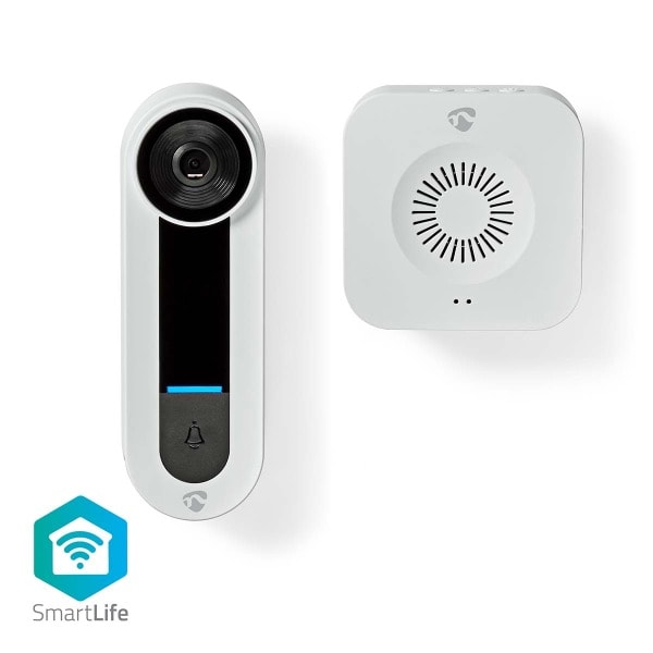 NEDIS - Video-Türsprechanlage WiFi IP65 Cl./MicroSD BewSens. Netz ws
