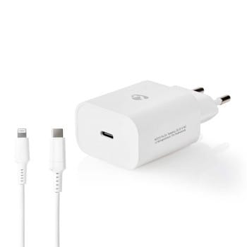 NEDIS - Netzladegerät TypC USB-C QuickCh. 20W Lightning 8Pin: 1m ws