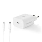 NEDIS - Netzladegerät TypC USB-C QuickCh. 20W Lightning 8Pin: 1m ws