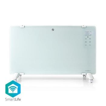 NEDIS - Konvektor 2000W Thermostat Glas-Frontplatte WiFi IP24 ws