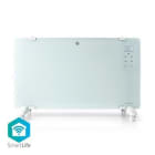 NEDIS - Konvektor 2000W Thermostat Glas-Frontplatte WiFi IP24 ws