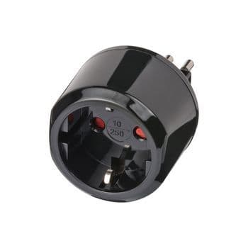 BRENNENSTUHL - Reisestecker f. Italien TypL Berührungsschutz 10A/250V sw