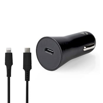 NEDIS - Auto-Ladegerät 1Ausg 1.67/2.22/3A USB-C-P. Lightn8Pin 1m 20W