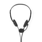 NEDIS - Headset schnurgeb. Kopfbügel 30mm Treiber klappb.Mikro sw