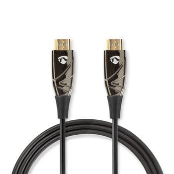 NEDIS - HighSpeed HDMI-Kabel AOC 4K Ethernet St-St vergoldet 30m sw