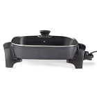 NEDIS - Elektrische Pfanne D=40cm Alu-gussgehäuse 2200W 5Stufen sw