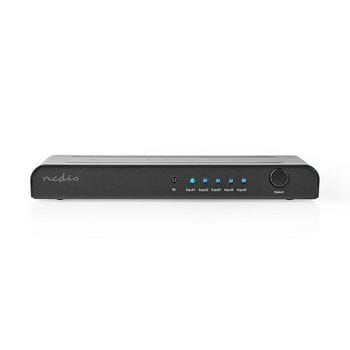 NEDIS - HDMI Switch UHD 4K2K 3D HDCP2.2 1xHDMI-out 5xHDMI-in ant