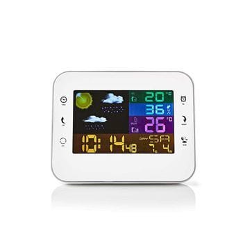 NEDIS - Wetterstation Uhr Farbdisp. Wecker Hygrom 1Außensensor wssi