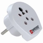 SKROSS - Reisestecker f.2/3pol.Ger. über 90Länder Schutzkontakt ws