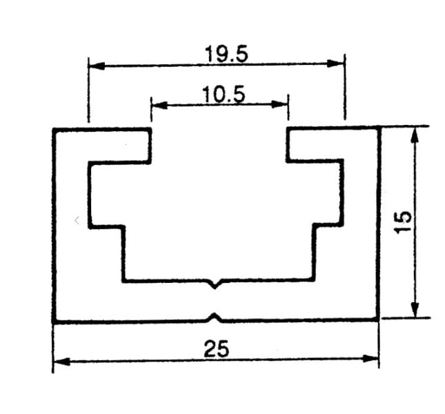 ALMATEC - AN 25.2 Befestigungsschiene