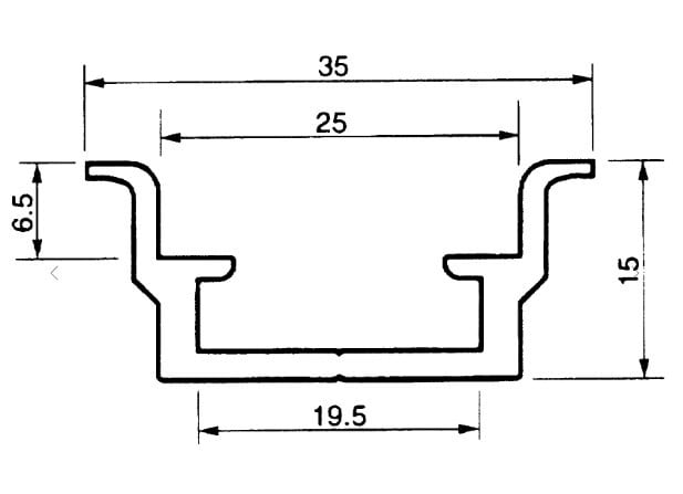 ALMATEC - AN 35.6 Apparateschiene