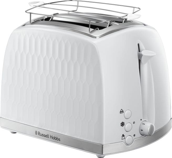 RUSSELL HOBBS - Toaster 2Scheiben 850W 6St. Auft. Aufw. Brötchenaufsatz ws