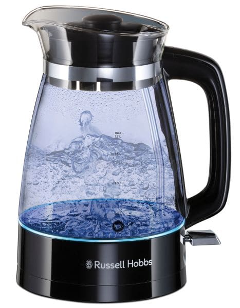RUSSELL HOBBS - Wasserkocher 2400W 1.7L kabellos Schnellkochfunkt. Glas-sw