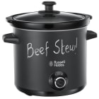 RUSSELL HOBBS - Schongarer 200W 3.5L 3Temp.Einst. Warmhaltef. Keramiktopf sw