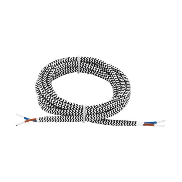 EGLO - TEXTILKABEL 2X0,75 L-5M SCHWARZ/WEISS