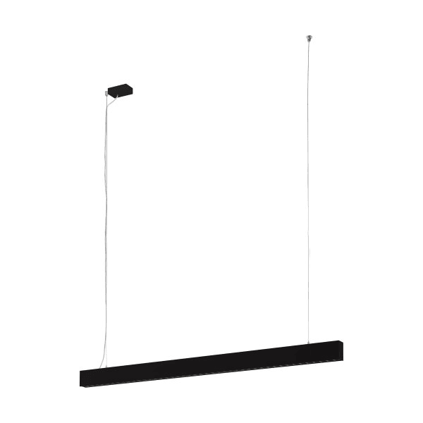 EGLO - LED-Büro-Hängeleuchte direkt/indirekt mit Sensor schwarz  L: 2196mm 3000K