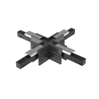 EGLO - 48V FRAMELESS TRACK X-CONNECTOR BLACK