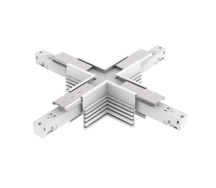 EGLO - 48V FRAMELESS TRACK X-CONNECTOR WHITE