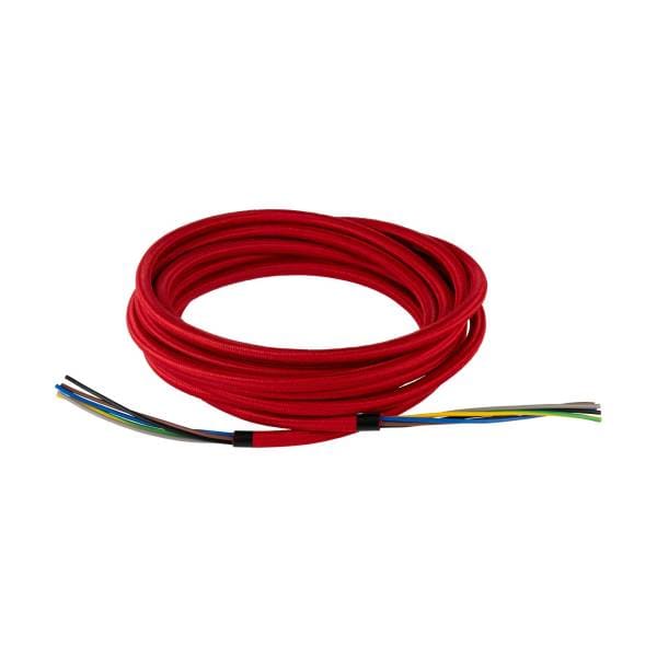 EGLO - TEXTILKABEL 5X0,75 L-10M ROT