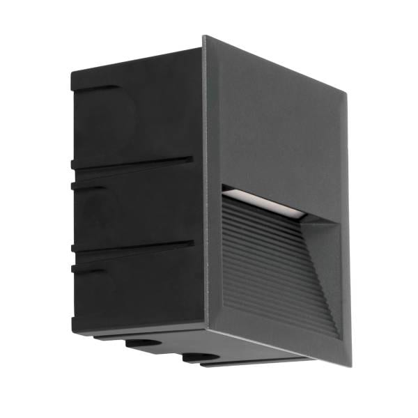 EGLO - LED-WANDEINBAUL.136X136 ANTHRAZIT 'ZIMBA
