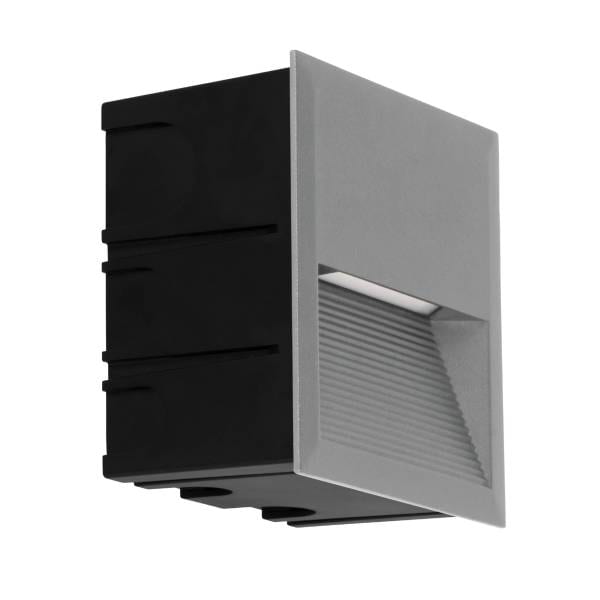 EGLO - LED-WANDEINBAUL.136X136 GRAU 'ZIMBA'