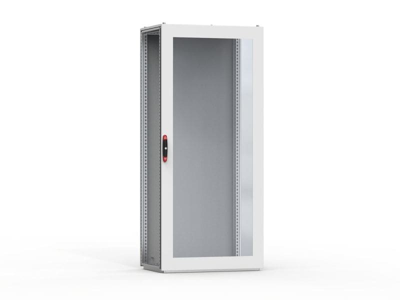 NVENT HOFFMANN ELDON - Verglaste Tür, 2000x800, verzinkt, 3mm Doppelbartschloss, EMV