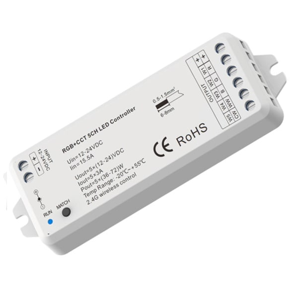 LINEAR TEC - Sys-Pro RGB+CCT PWM-Dimmer,1-5 Kanal,12-24VDC5x3A