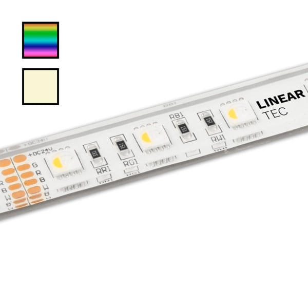 LINEAR TEC - LED-Flexm.12,5 Proof85,24V,IP68,900lm/m,18W/m, RGB+3000K, 5m