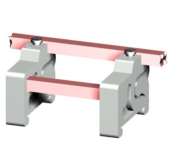 SIEMENS - ISO-Tragbock niedrig N/PE für Aufbau auf Hutschiene 35mm (1 Satz=2 Stück)
