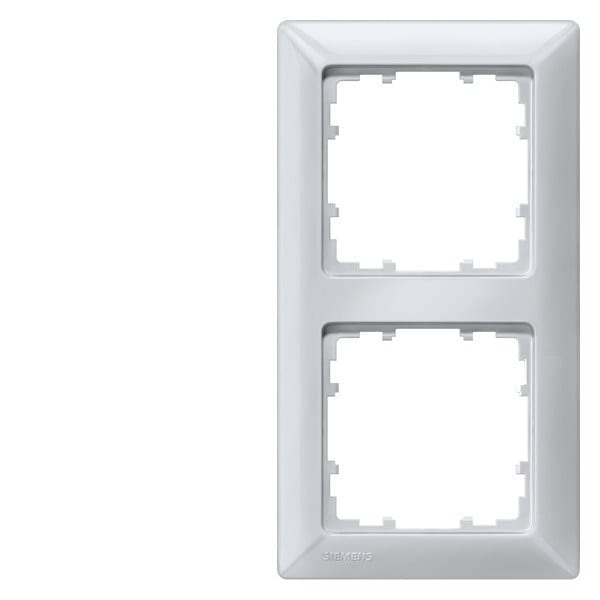 SIEMENS - DELTA line aluminiummetallic Rahmen 2-fach