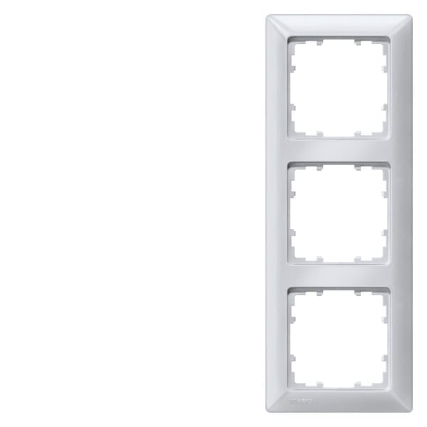 SIEMENS - DELTA line aluminiummetallic Rahmen 3-fach