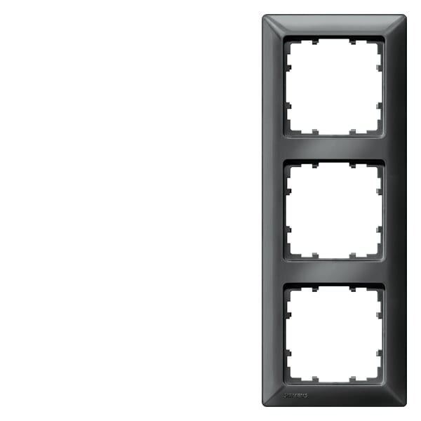 SIEMENS - DELTA line carbonmetallic Rahmen 3-fach