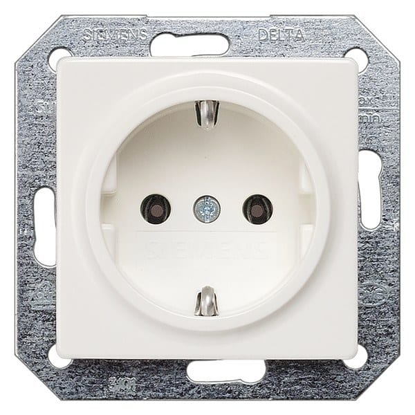 SIEMENS - DELTA i-system SCHUKO-Steckdose, titanweiß, ohne Krallen