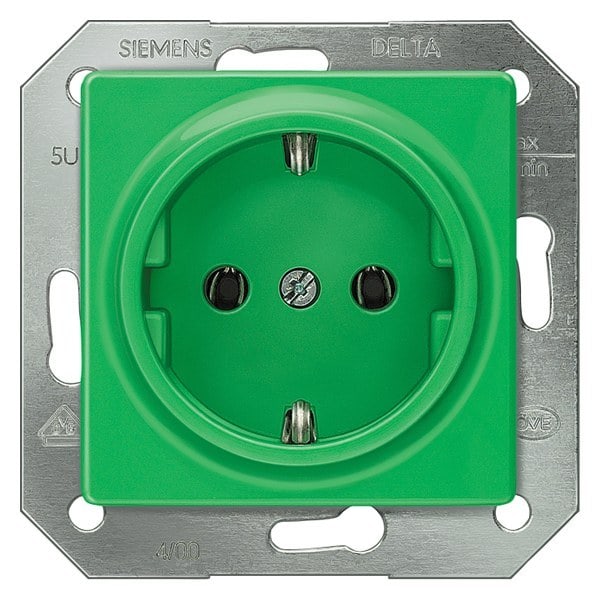 SIEMENS - DELTA i-system SCHUKO-Steckdose, grün (SV)