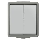 SIEMENS - DELTA fläche IP44 AP Doppel-Wechselschalter 2-fach