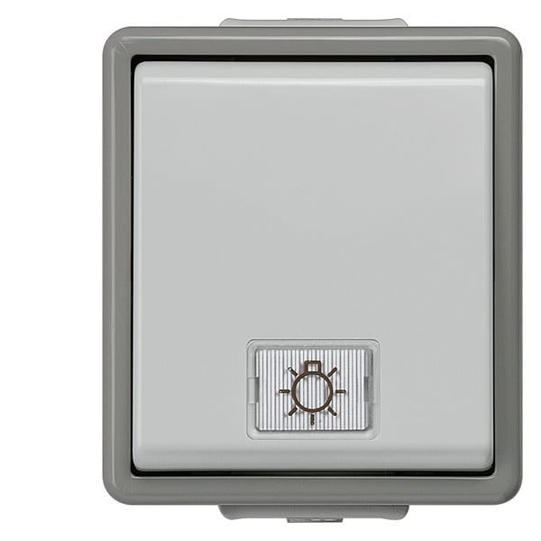 SIEMENS - DELTA fläche IP44 AP Ausschalter mit Fenster und LED-Einsatz