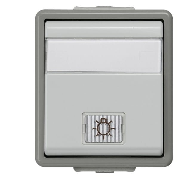 SIEMENS - DELTA fläche IP44 AP Wechselschalter mit Fenster, Schriftfeld und LED-Einsatz