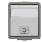 SIEMENS - DELTA fläche IP44 AP Wechselschalter mit Fenster, Schriftfeld und LED-Einsatz