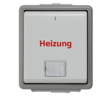 SIEMENS - DELTA fläche IP44 AP Heizungsnotschalter mit Fenster und LED-Einsatz, 2-polig