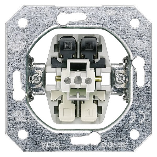 SIEMENS - DELTA Geräteeinsatz UP Taster mit N-Klemme, 1 Schließer