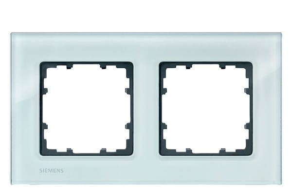 SIEMENS - DELTA miro Glas kristallgrün Rahmen 2-fach