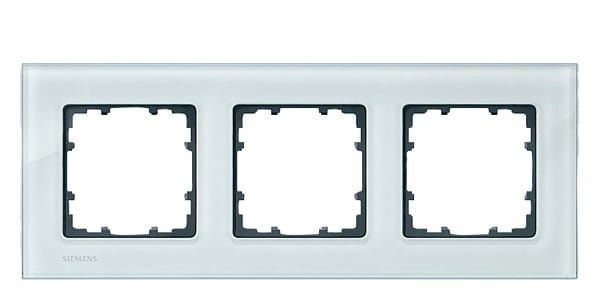 SIEMENS - DELTA miro Glas kristallgrün Rahmen 3-fach, ohne Siemens-Logo